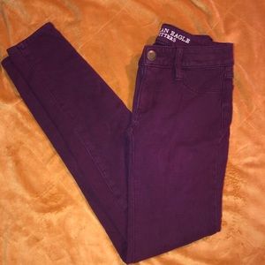 American Eagle maroon jeggings